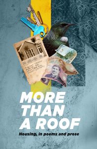 A book cover with a picture of a house and some NZ money and the words More than a roof 